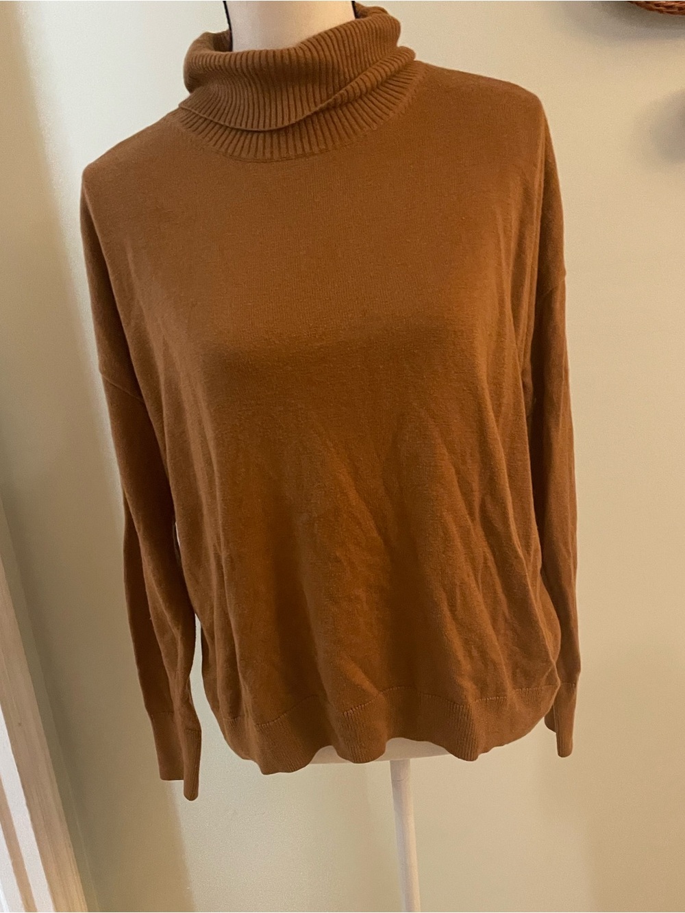 Treasure & Bond Camel Brown Turtleneck Sweater